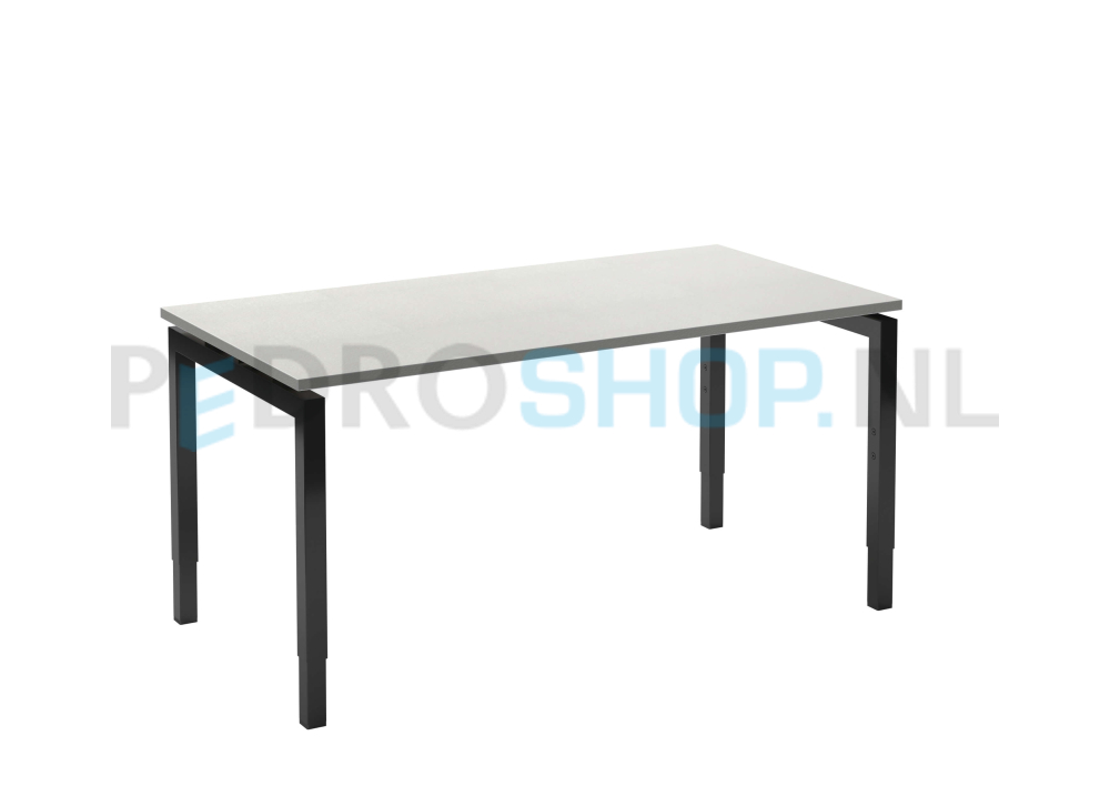 Bureau DSQ 120*80, zwarte N-poot met wit blad