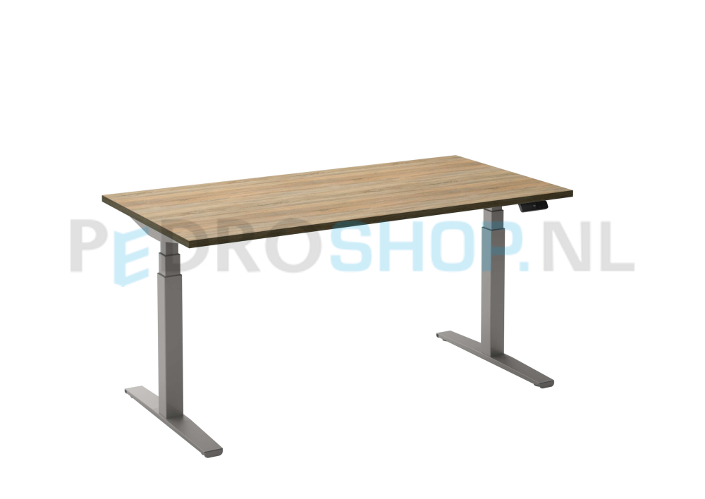 Bureau DSQ 180*80, elektrische aluminium poot met robson blad